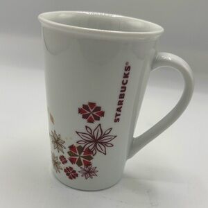 2013 Starbucks Holiday White and Red Mug Pointsettia
